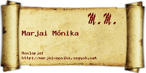 Marjai Mónika névjegykártya