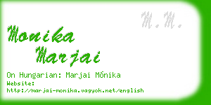 monika marjai business card